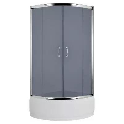 Kabina prysznicowa półokrągła grafitowa