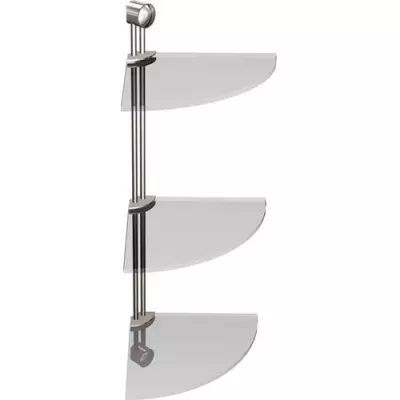 Półka narożna potrójna chromowana