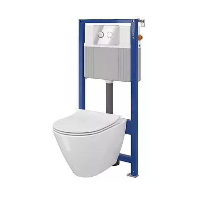 Stelaż z miską WC SET AQUA 52 CITY OVAL CLEAN ON