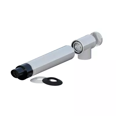 System kominowy ZB-04 TURBO zestaw bazowy przez ścianę 80/125