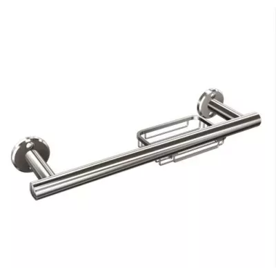 Uchwyt prysznicowy z mydelniczką chromowany